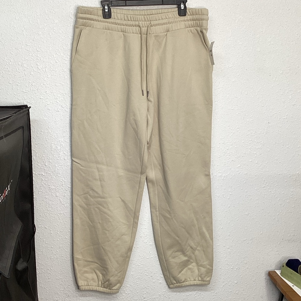 Mode Of One Men's Casual Drawstring Sweatpants in Sand Size XL Fleece Wall NWT